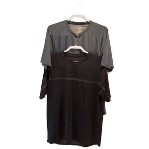 (2) Liberty Pro performance t-shirts (1) charcoal gray and (1) black - L